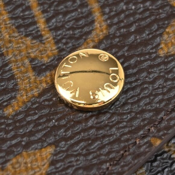 Louis Vuitton Monogram Porte Monnaie Plat Coin Case Wallet M61930 MI4047 165755 - Picture 10 of 12